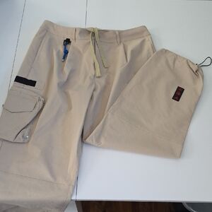 Adidas Khaki Baggy balloon parachute pant with Drawstring